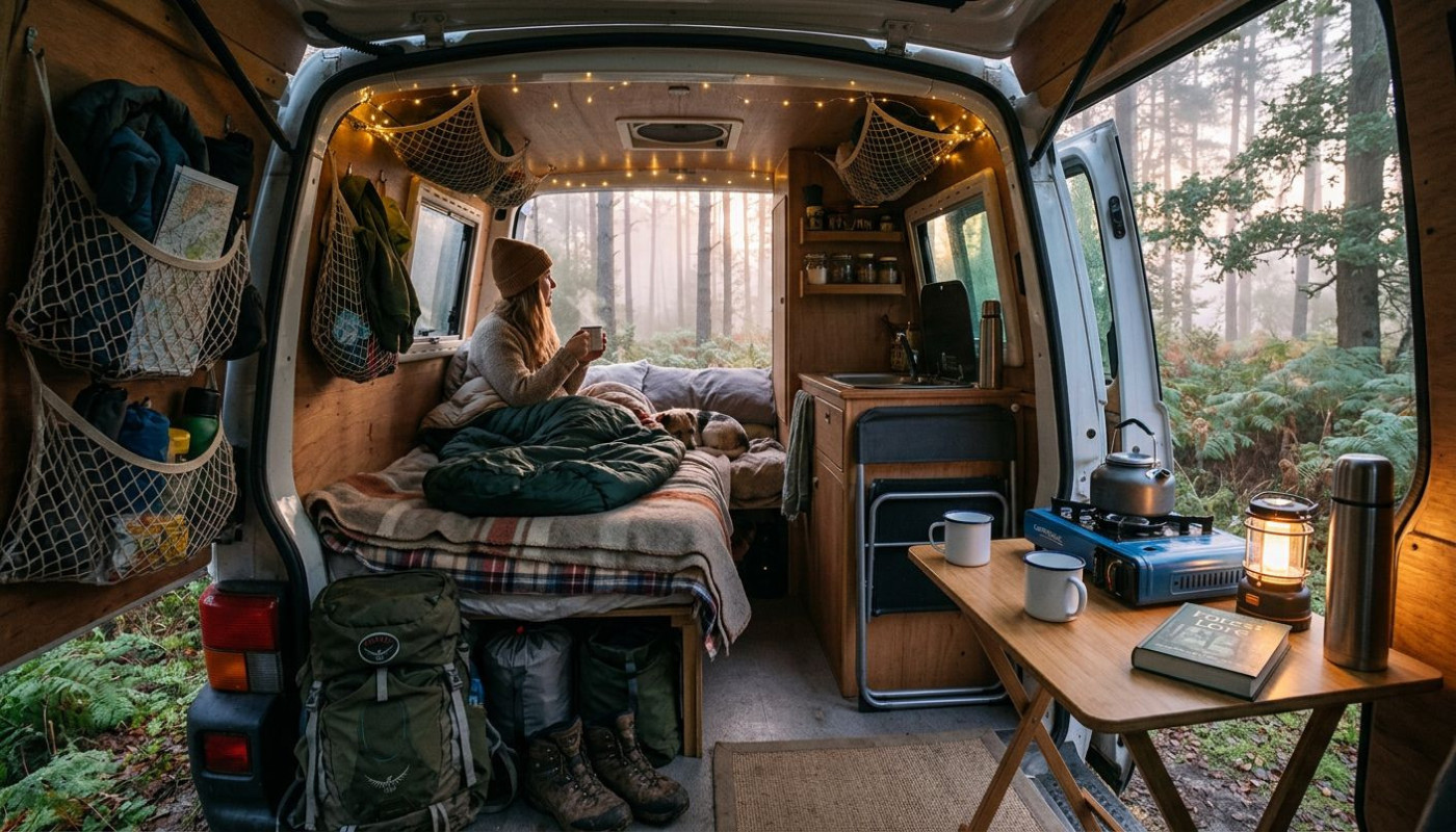 Comment optimiser l'espace dans un petit van pour grandes aventures ?